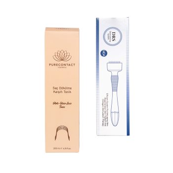 PURECONTACT cosmetics Saç Dökülme Karşıtı Tonik – 200 ML & DRS Dermastamp
